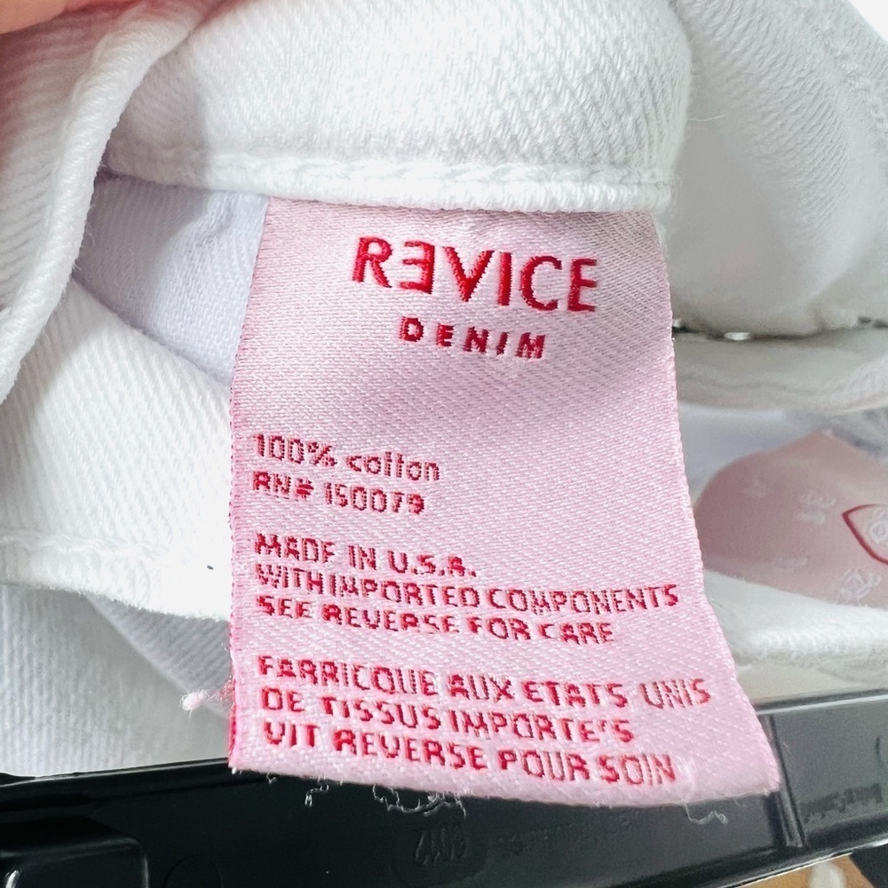 REVICE VENUS FLARES in OPTICAL WHITE denim jeans size 26 - Picture 13 of 13